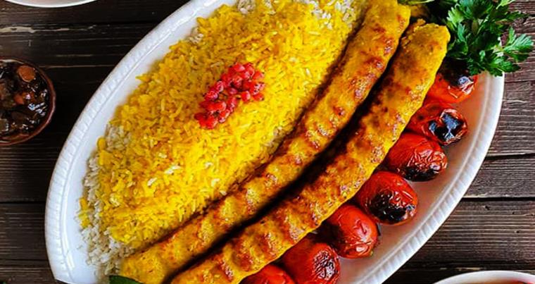 چلو کباب کوبیده مرغ