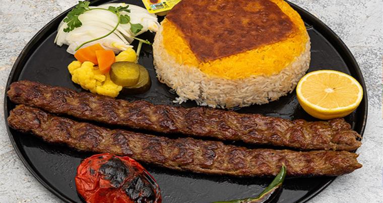 چلو کباب لقمه
