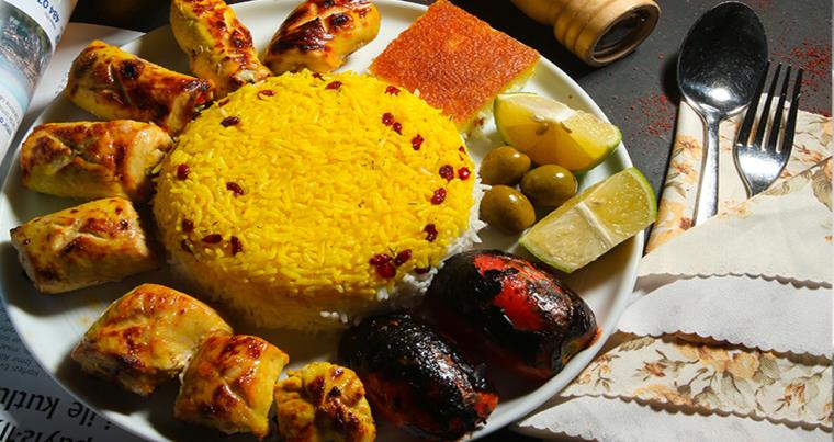 چلو جوجه کباب بدون استخوان